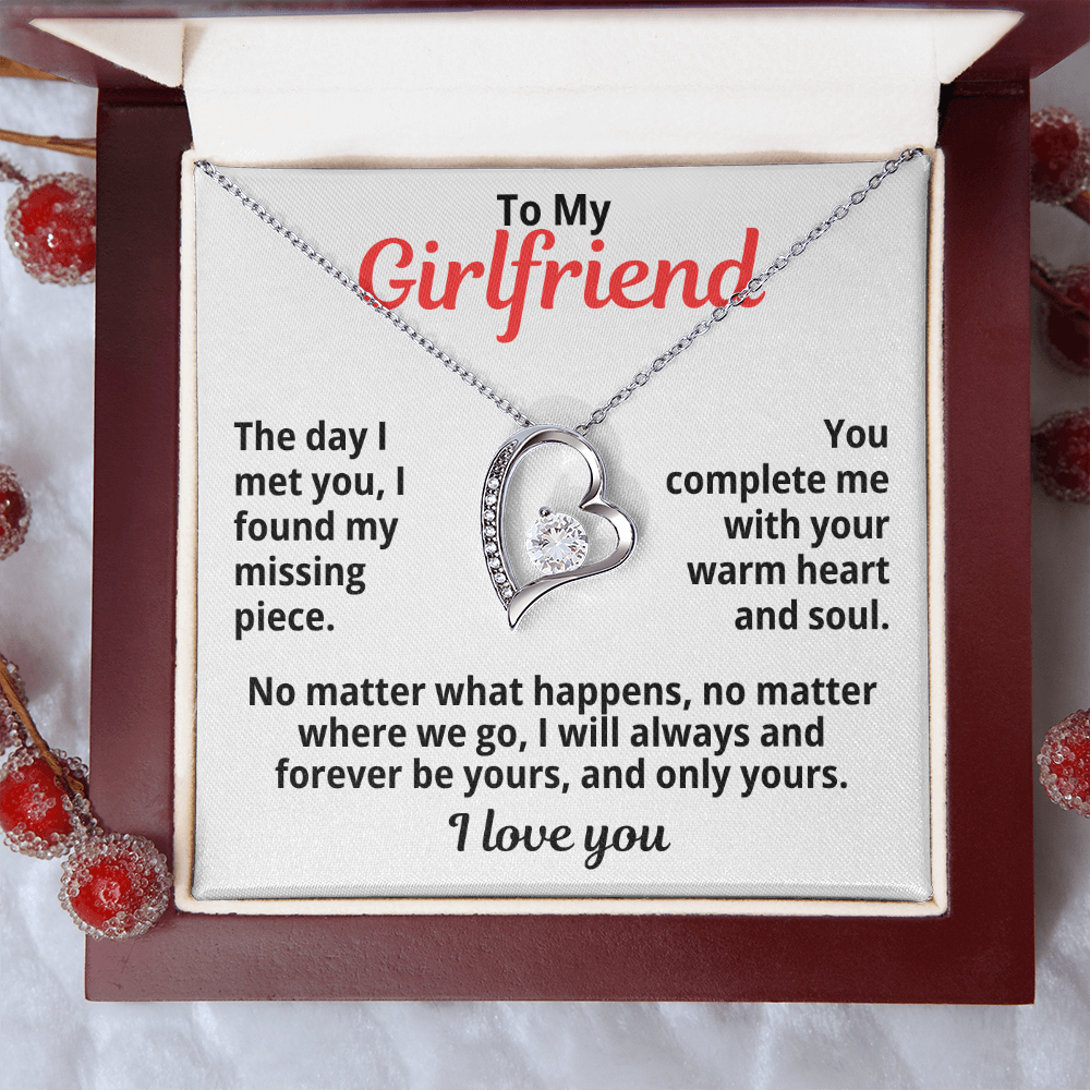 To My Girlfriend Gift | Found My Missing Piece | Forever Love Necklace