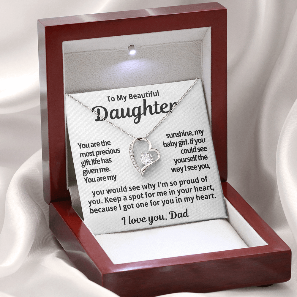 To My Daughter Gift | I'm So Proud Of You | Forever Love Necklace