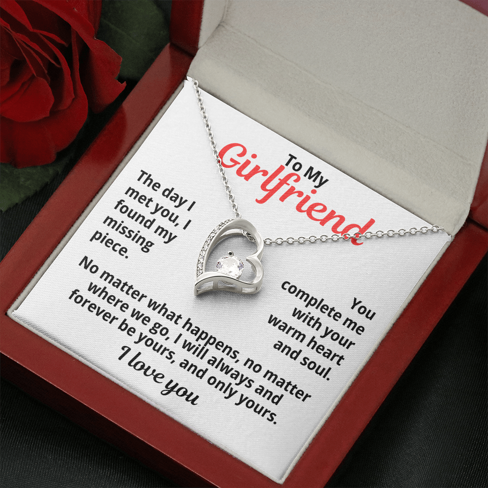 To My Girlfriend Gift | Found My Missing Piece | Forever Love Necklace