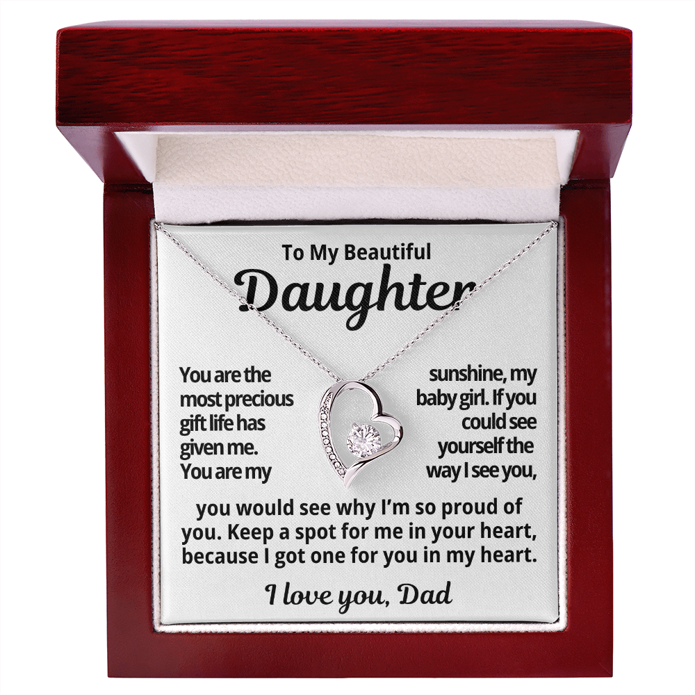 To My Daughter Gift | I'm So Proud Of You | Forever Love Necklace