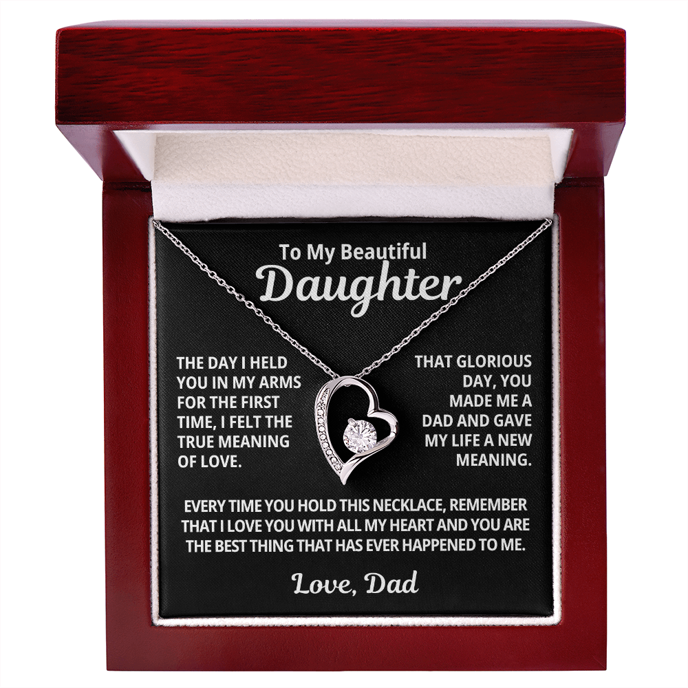 Gift For My Daughter | You Made Me A Dad | Forever Love Necklace