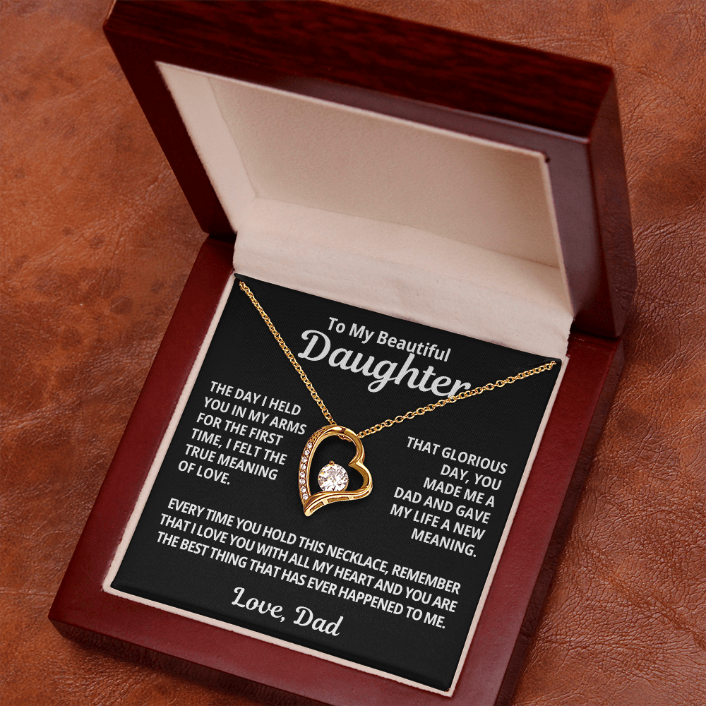 Gift For My Daughter | You Made Me A Dad | Forever Love Necklace