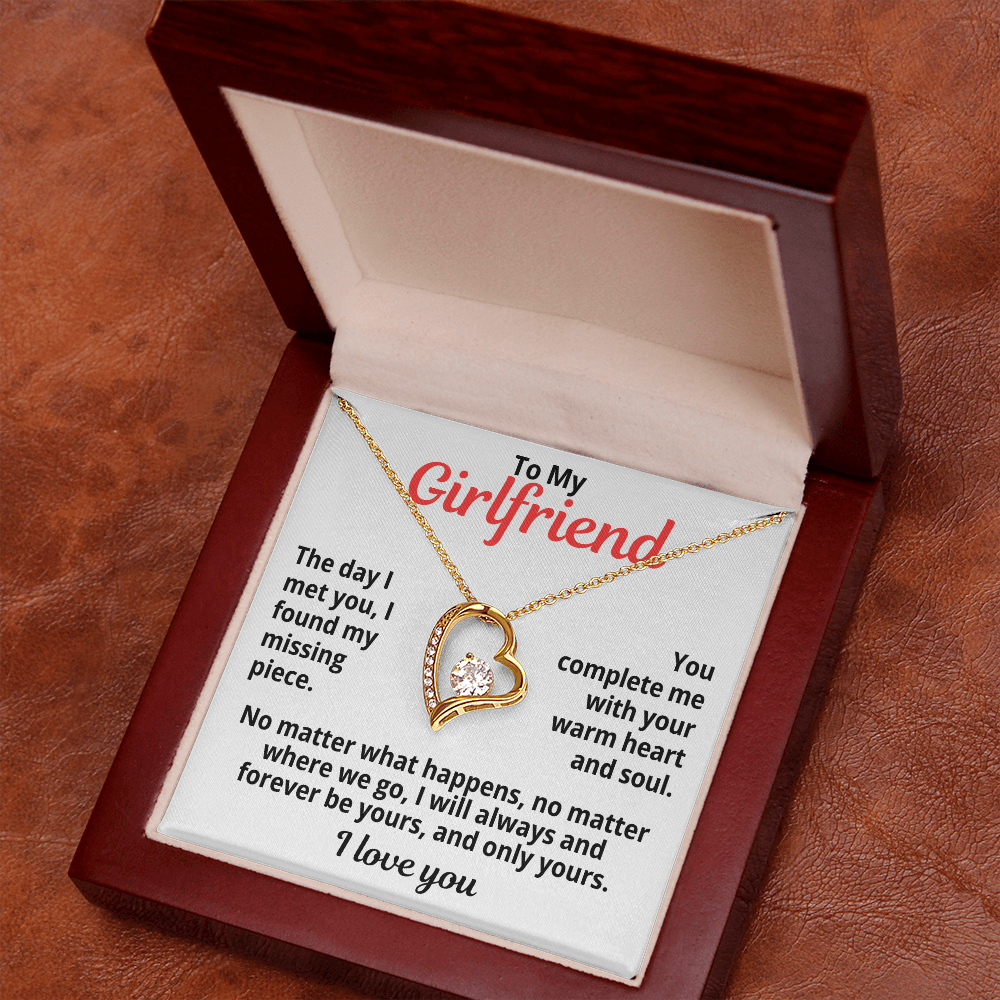 To My Girlfriend Gift | Found My Missing Piece | Forever Love Necklace