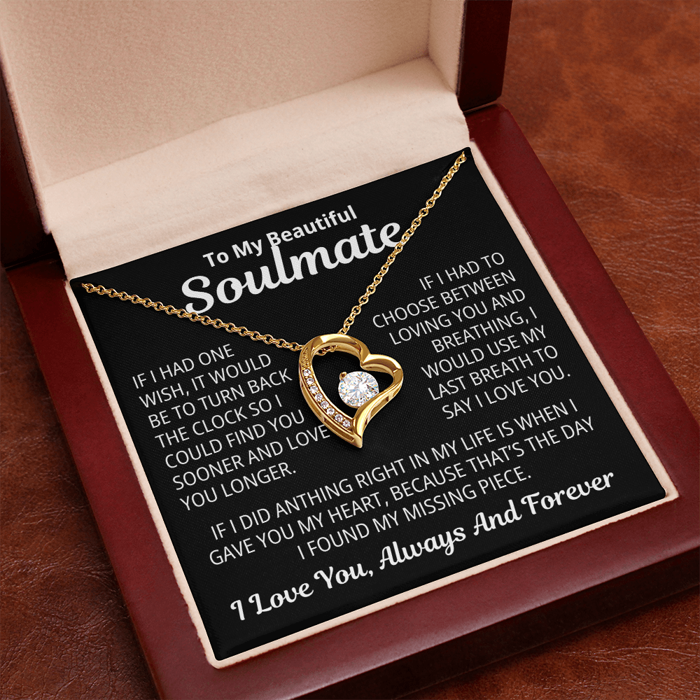 To My SoulMate Gift | Always and Forever | Forever Love Necklace
