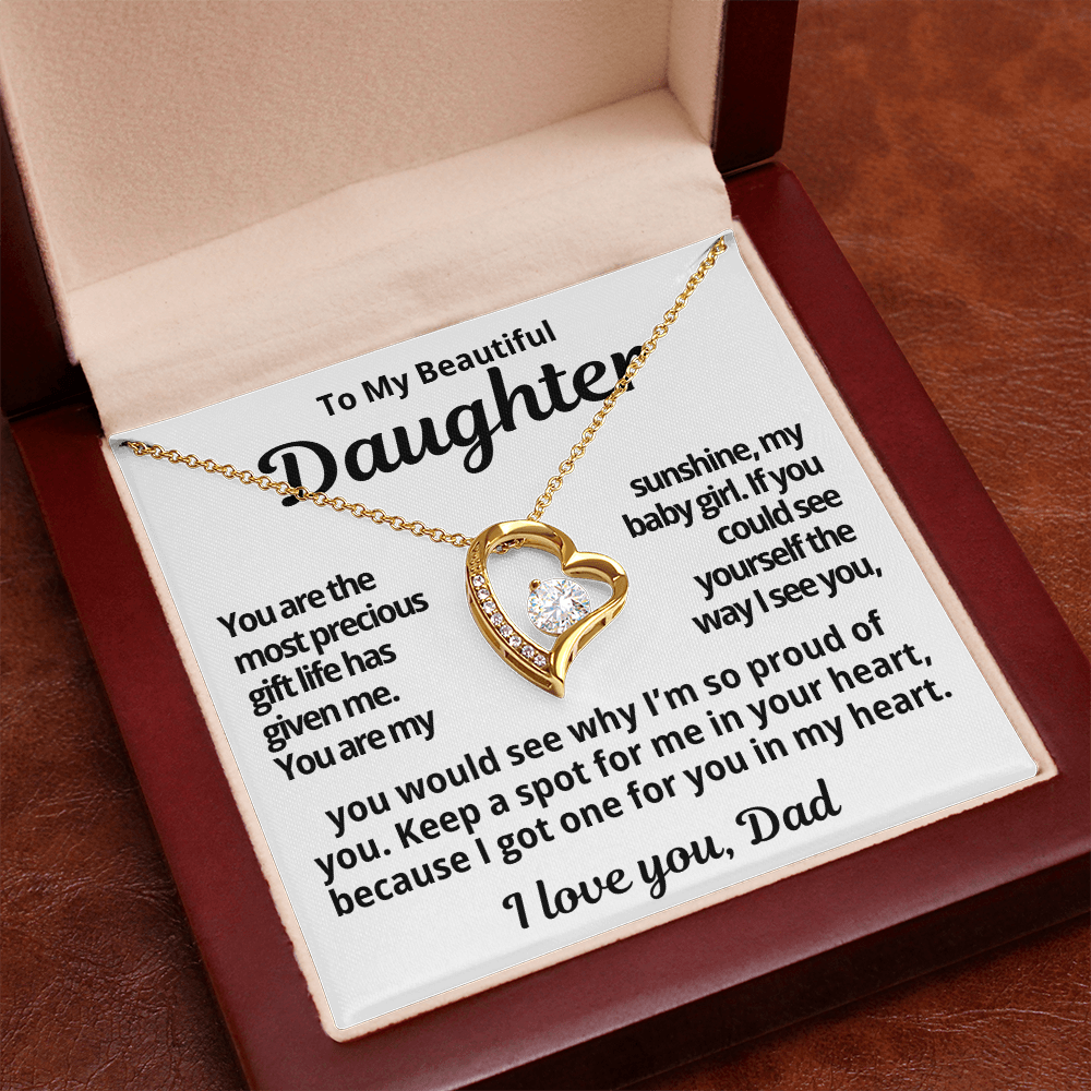 To My Daughter Gift | I'm So Proud Of You | Forever Love Necklace