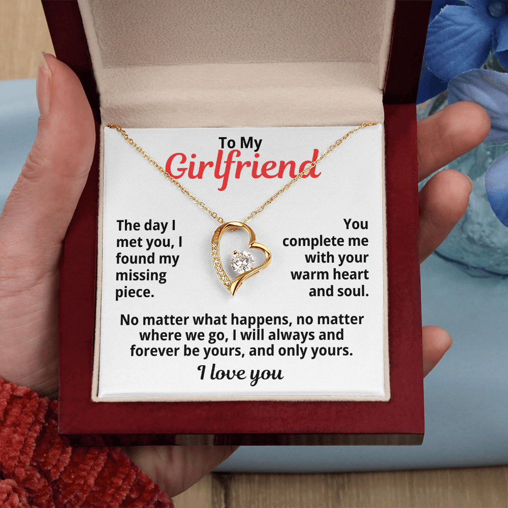 To My Girlfriend Gift | Found My Missing Piece | Forever Love Necklace