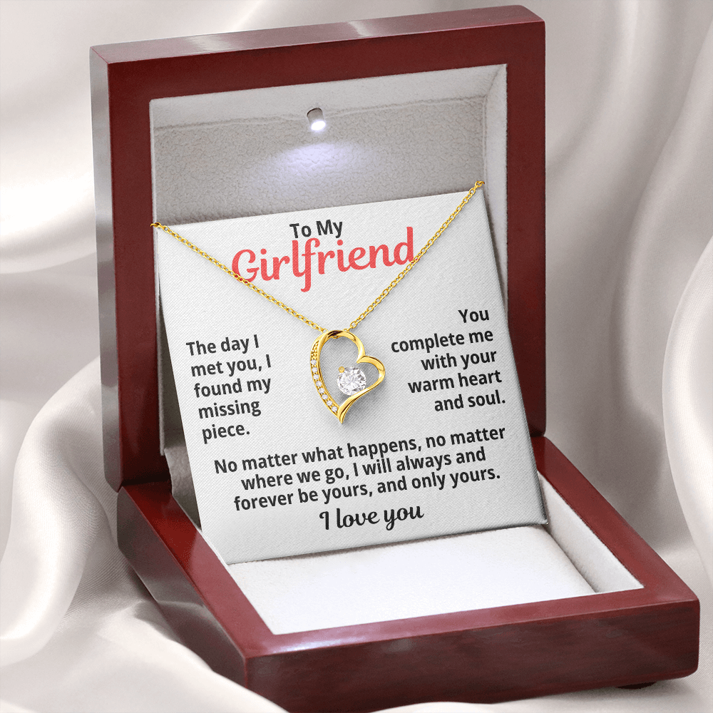 To My Girlfriend Gift | Found My Missing Piece | Forever Love Necklace