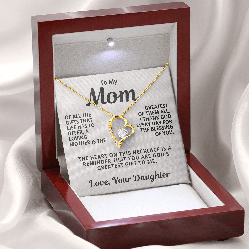 To My Mom From Daughter | God's Greatest Gift  | Forever Love Necklace