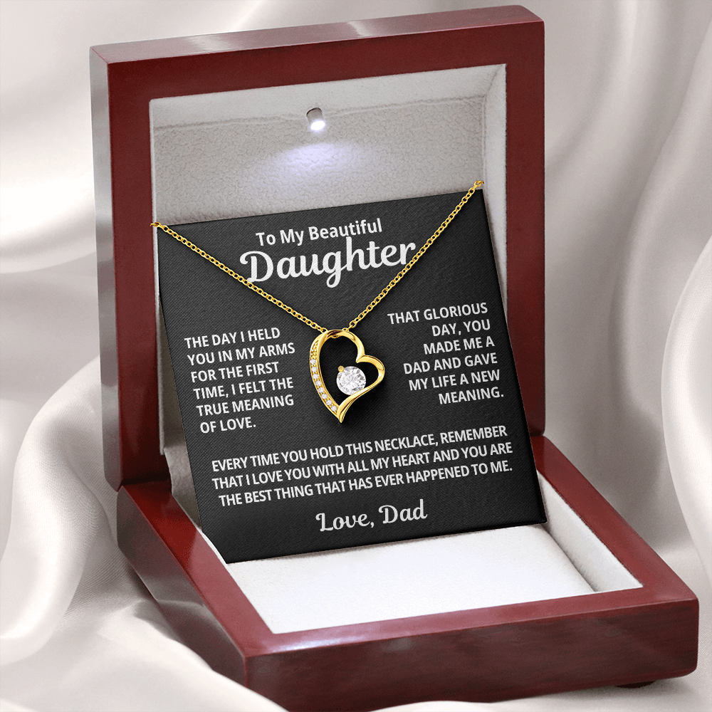 Gift For My Daughter | You Made Me A Dad | Forever Love Necklace