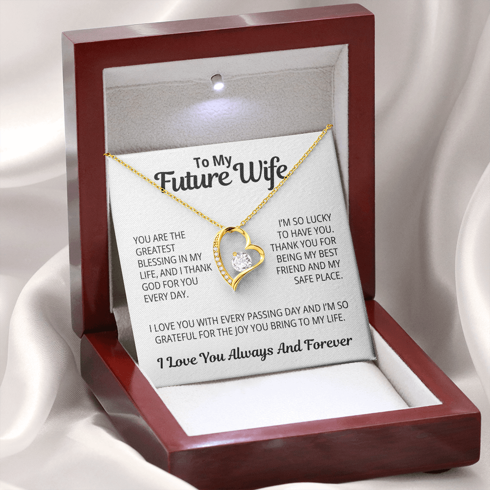 To My Future Wife Gift | You Are My Safe Place | Forever Love Necklace