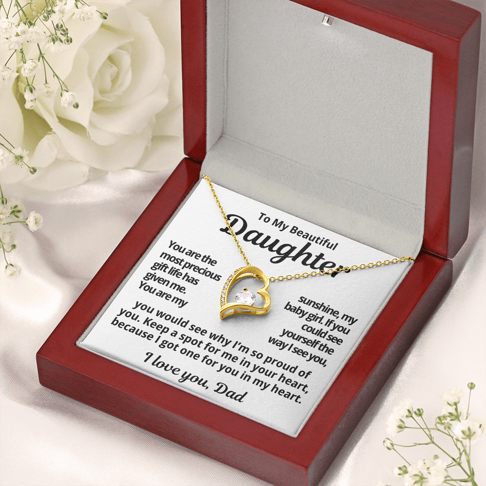To My Daughter Gift | I'm So Proud Of You | Forever Love Necklace