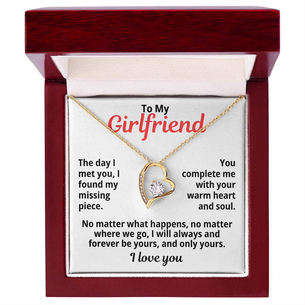 To My Girlfriend Gift | Found My Missing Piece | Forever Love Necklace