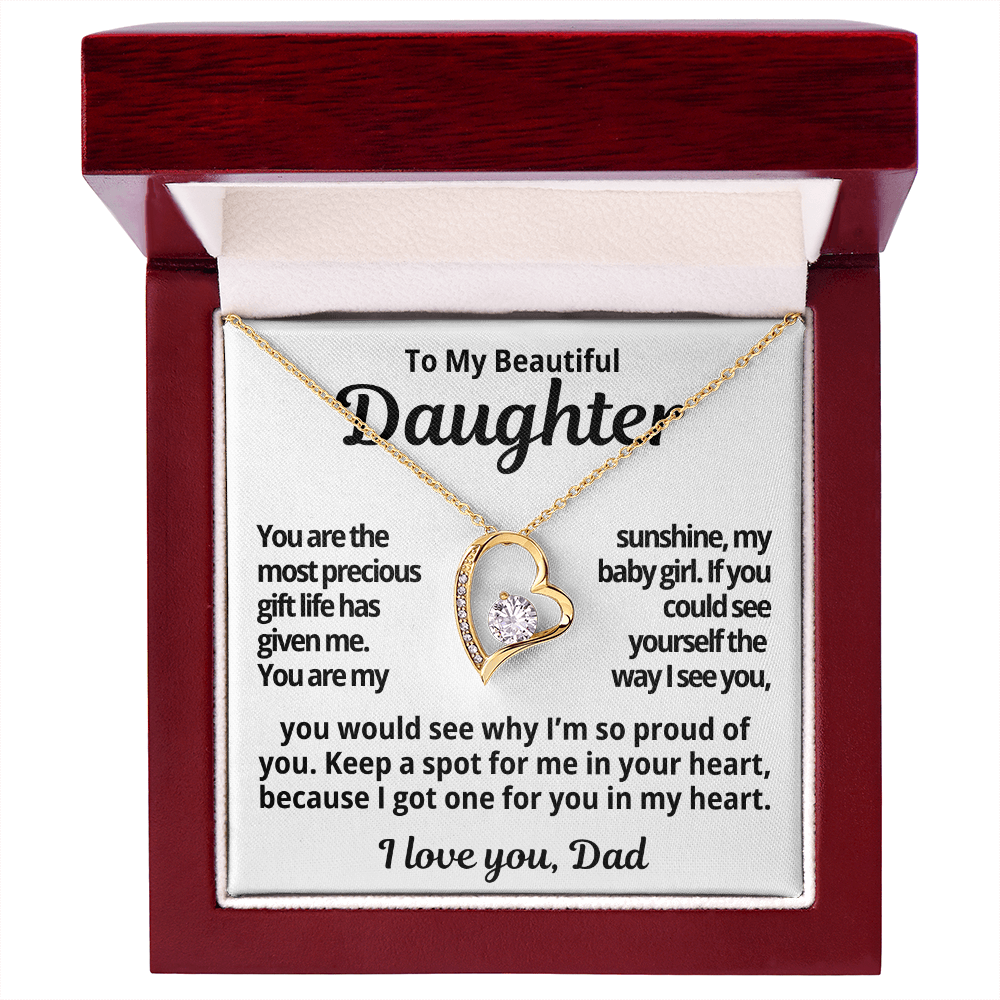 To My Daughter Gift | I'm So Proud Of You | Forever Love Necklace