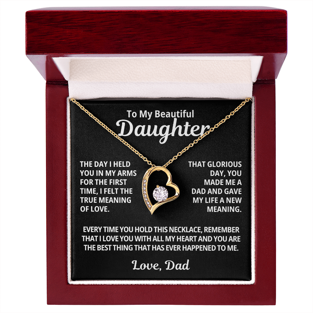Gift For My Daughter | You Made Me A Dad | Forever Love Necklace