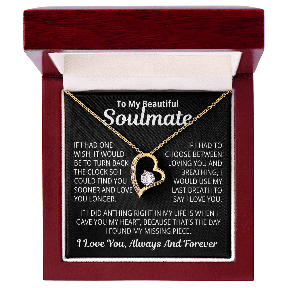 To My SoulMate Gift | Always and Forever | Forever Love Necklace