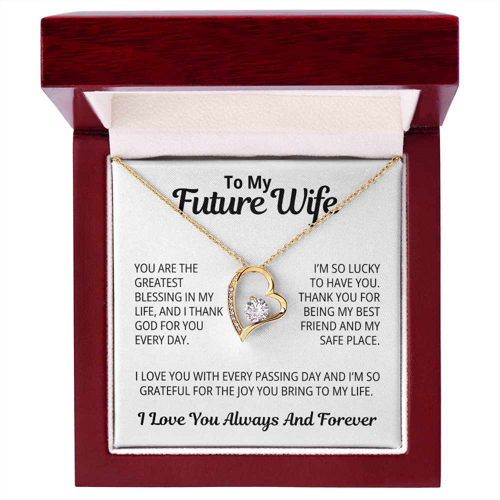 To My Future Wife Gift | You Are My Safe Place | Forever Love Necklace