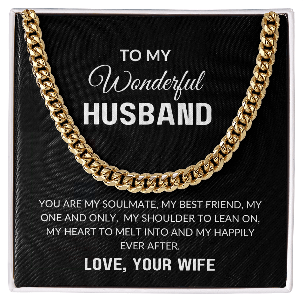 To My Husband Gift | My One And Only | Cuban Link Chain