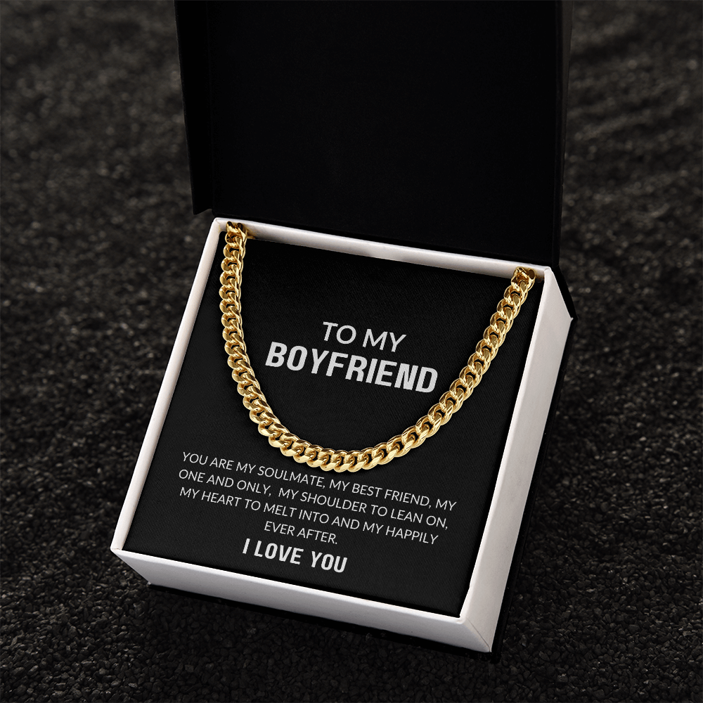 To My Boyfriend Gift | You Are My Soulmate | Cuban Link Chain