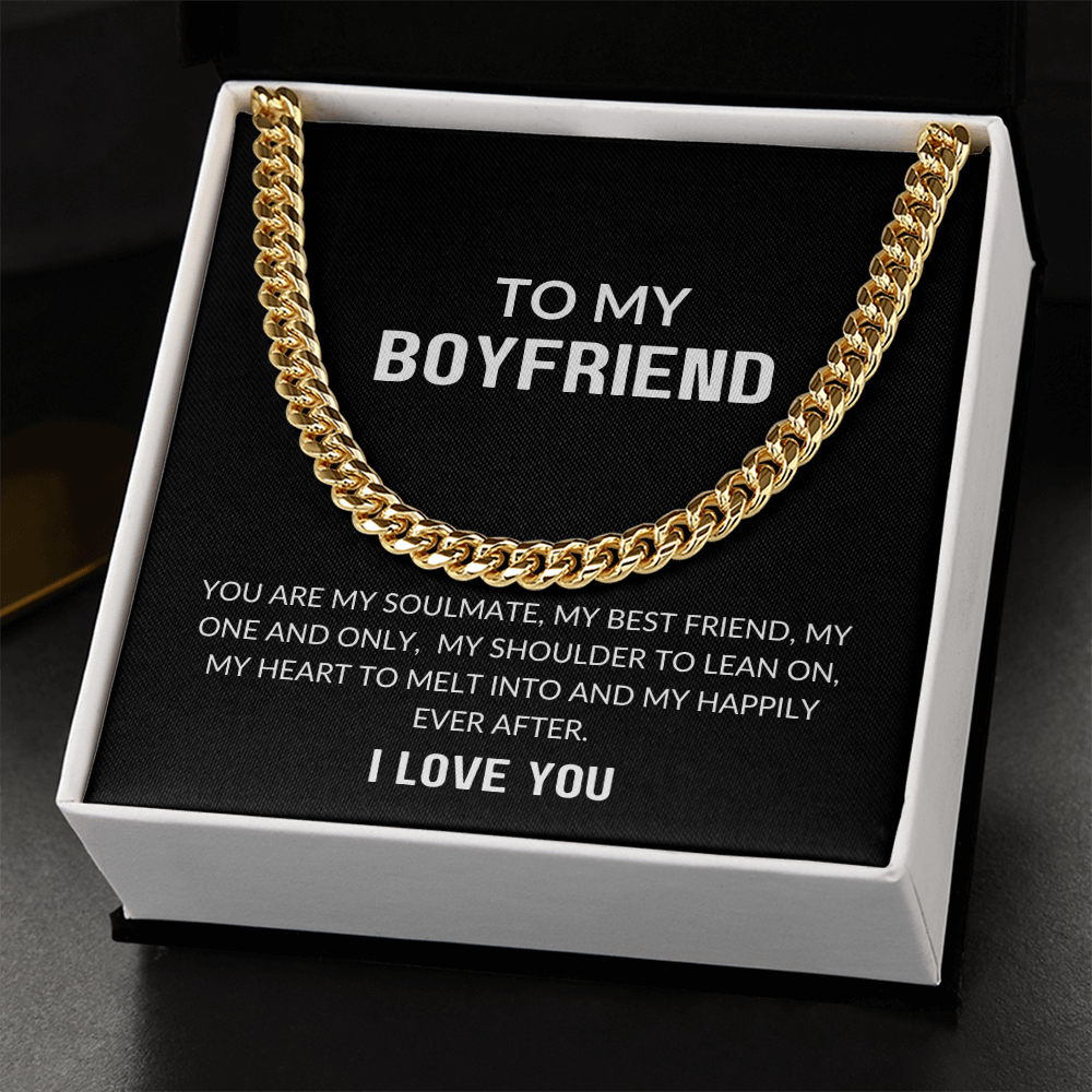 To My Boyfriend Gift | You Are My Soulmate | Cuban Link Chain