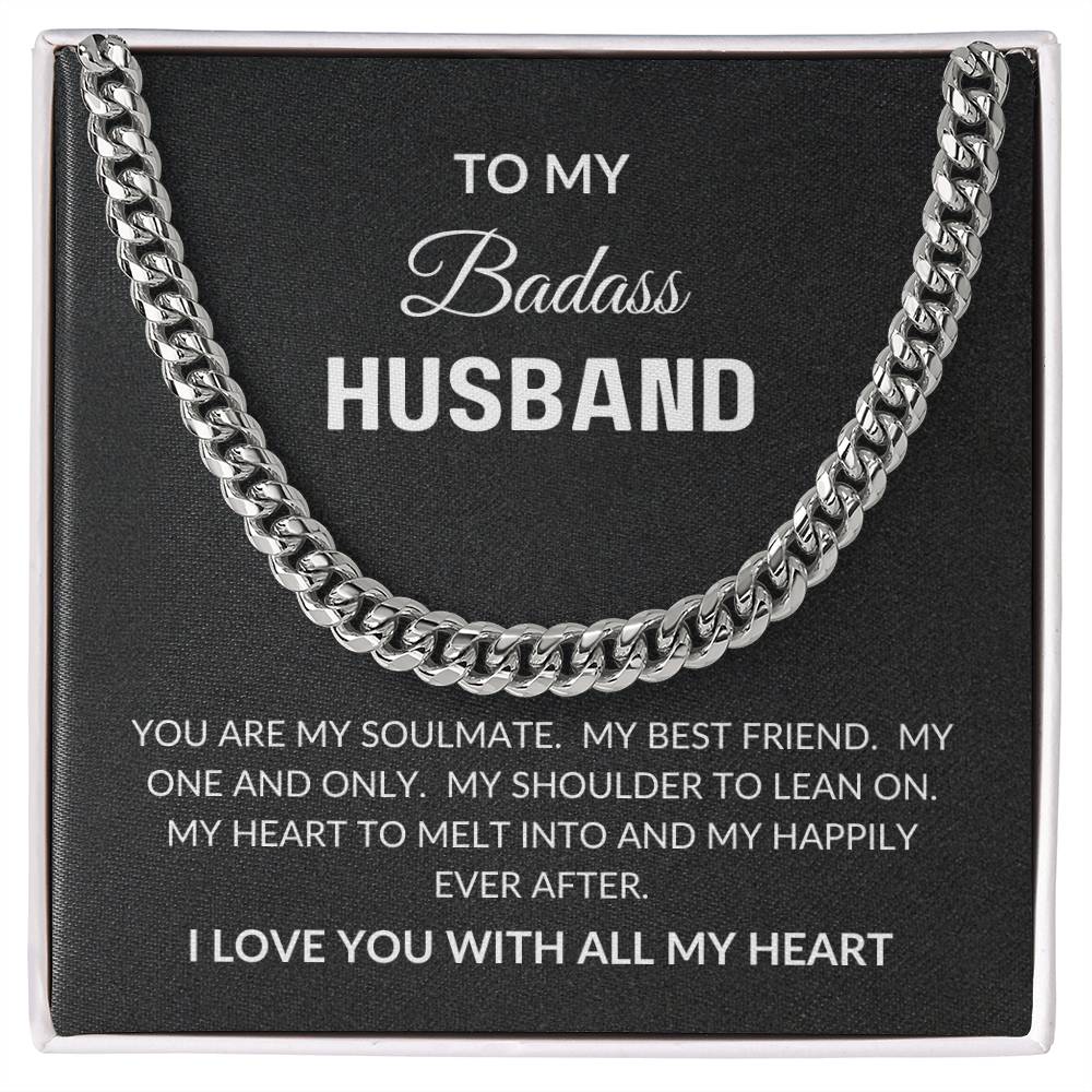 cuban link chain to my husband gift 