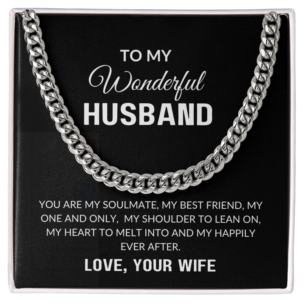 To My Husband Gift | My One And Only | Cuban Link Chain
