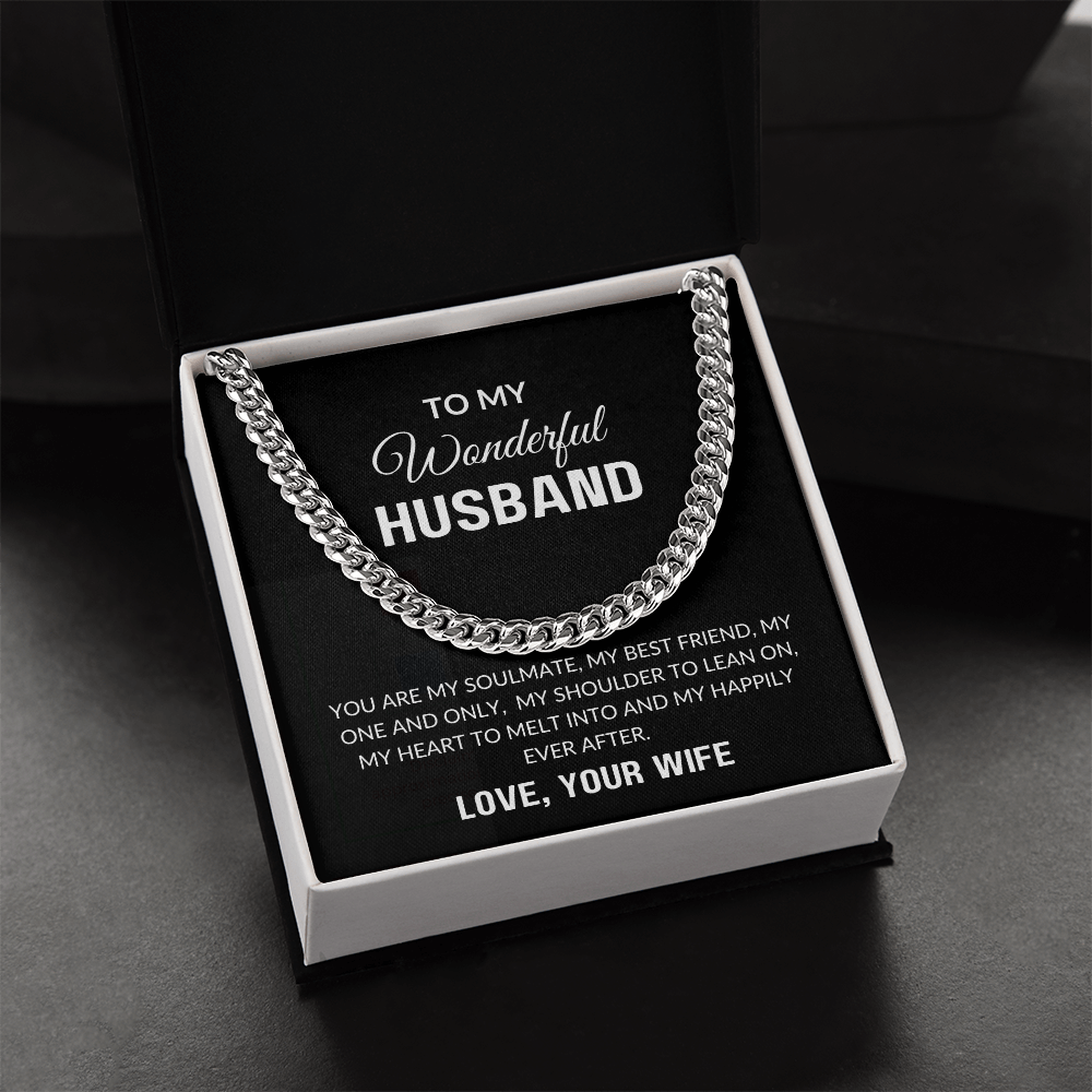 To My Husband Gift | My One And Only | Cuban Link Chain