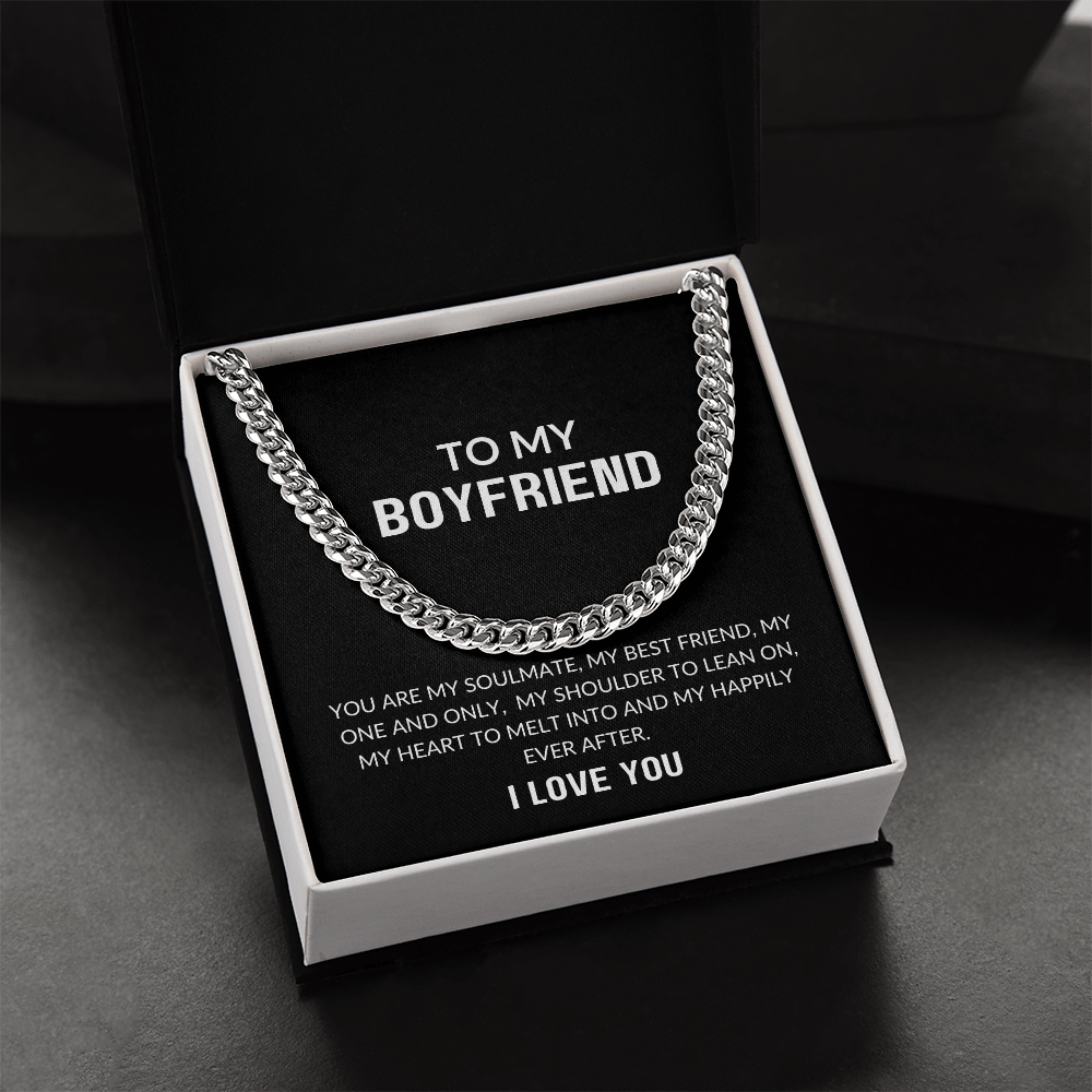 To My Boyfriend Gift | You Are My Soulmate | Cuban Link Chain