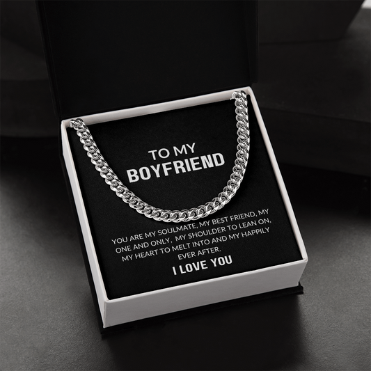 To My Boyfriend Gift | You Are My Soulmate | Cuban Link Chain