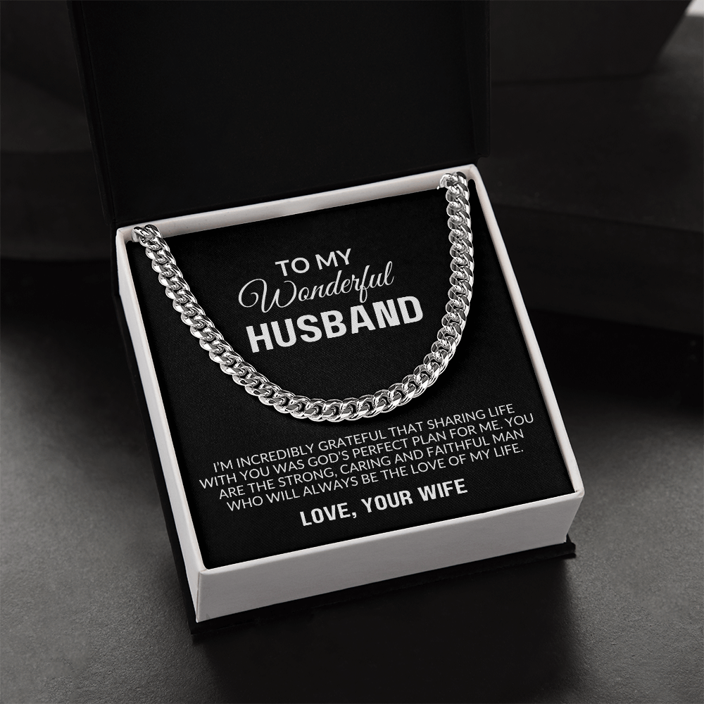 To My Husband Gift | You Will Always Be The Love Of  My Life | Cuban Link Chain