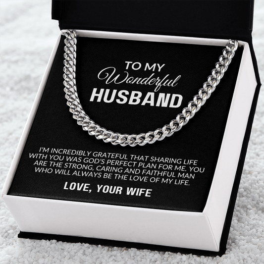 To My Husband Gift | You Will Always Be The Love Of  My Life | Cuban Link Chain