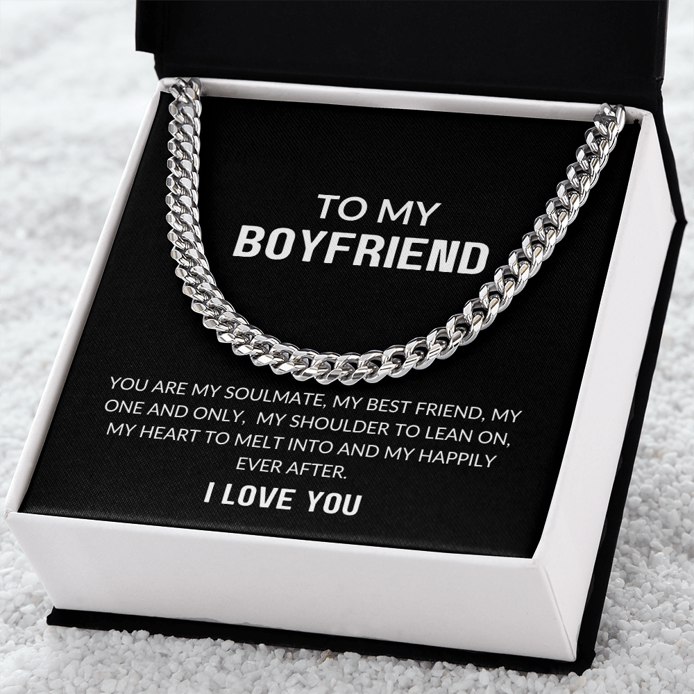 To My Boyfriend Gift | You Are My Soulmate | Cuban Link Chain