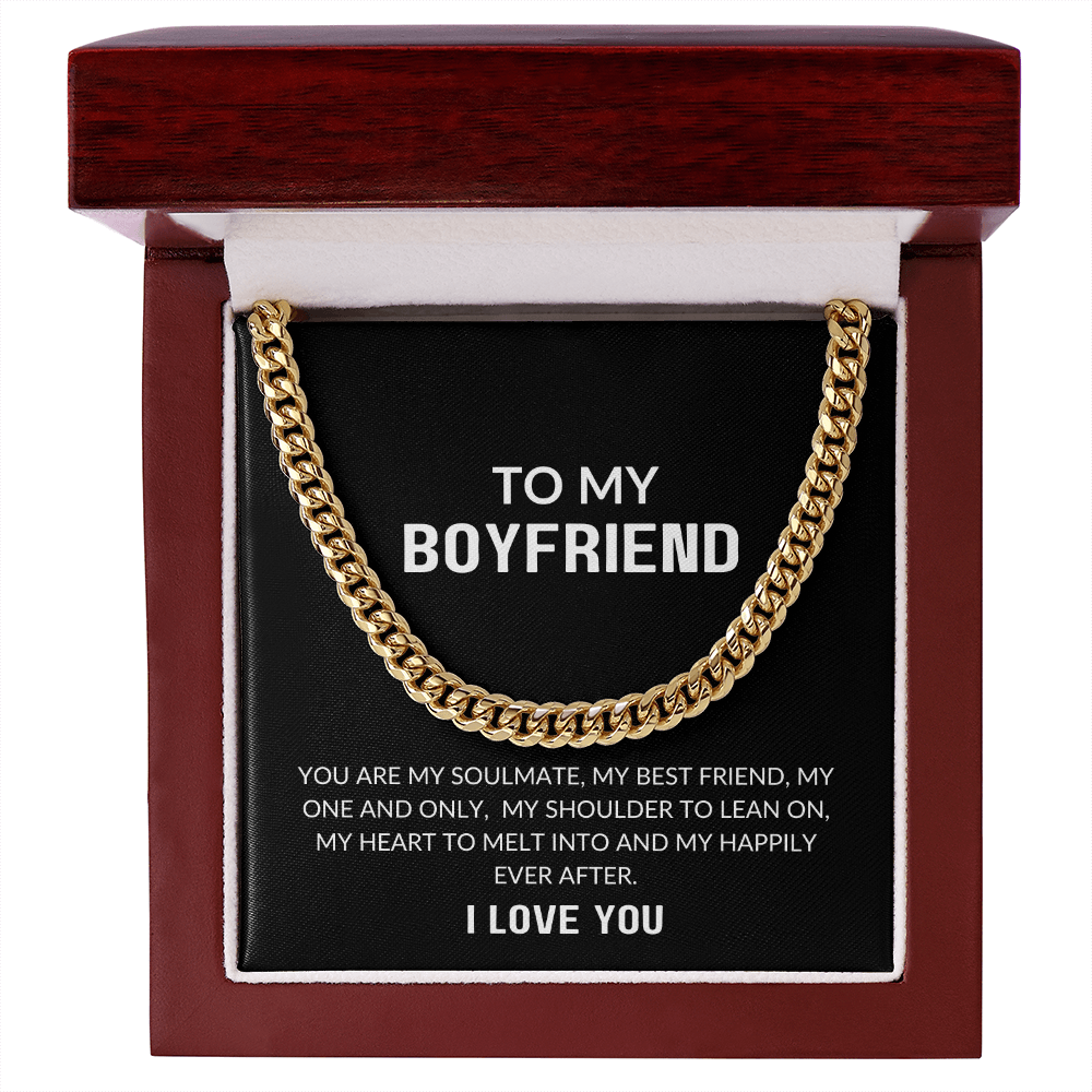 To My Boyfriend Gift | You Are My Soulmate | Cuban Link Chain
