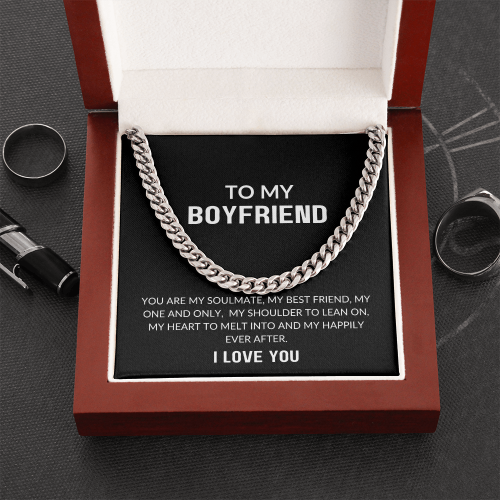 To My Boyfriend Gift | You Are My Soulmate | Cuban Link Chain