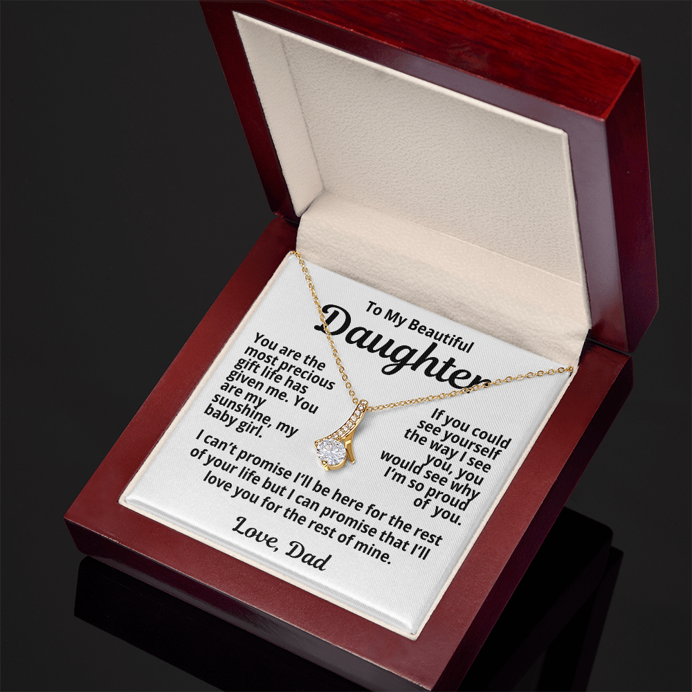 To My Daughter Gift | You Are My Sunshine | Alluring Beauty Necklace