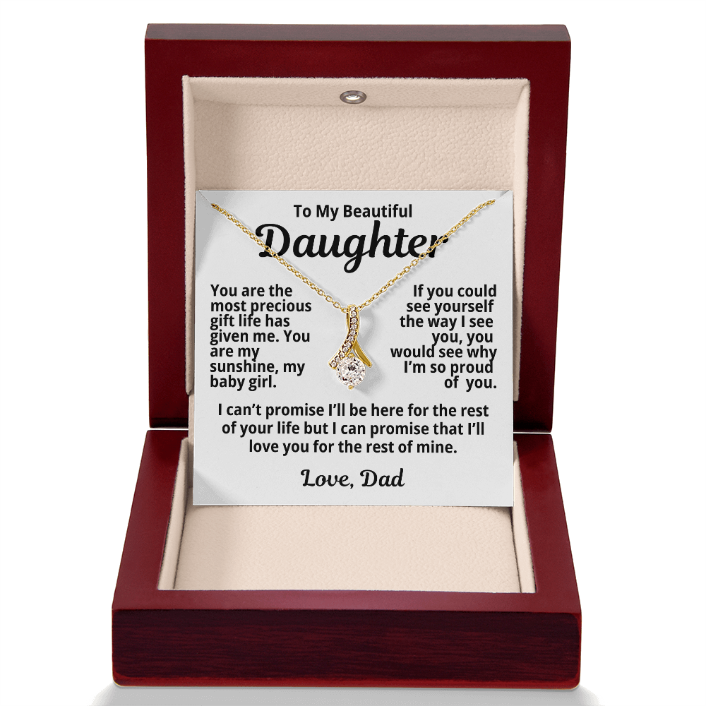 To My Daughter Gift | You Are My Sunshine | Alluring Beauty Necklace