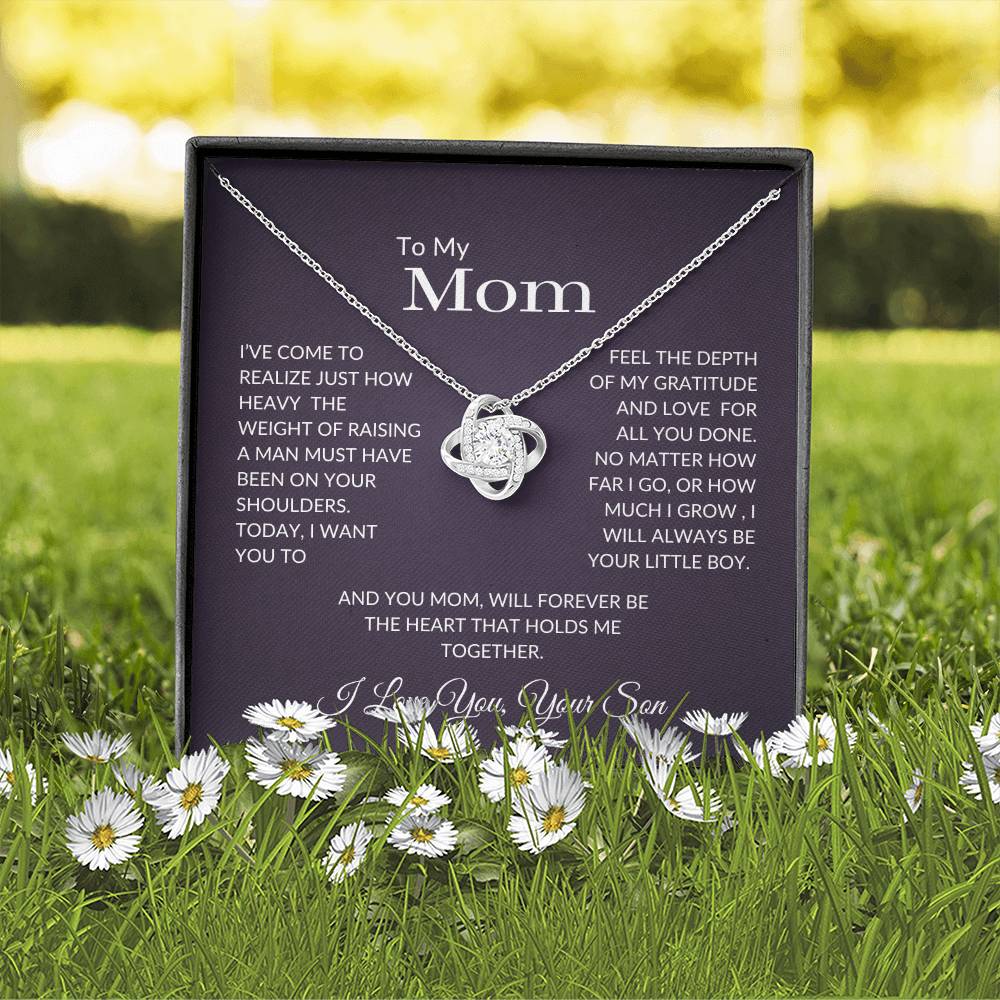 To My Mom Gift | I Love You For All You Done | Love Knot Necklace