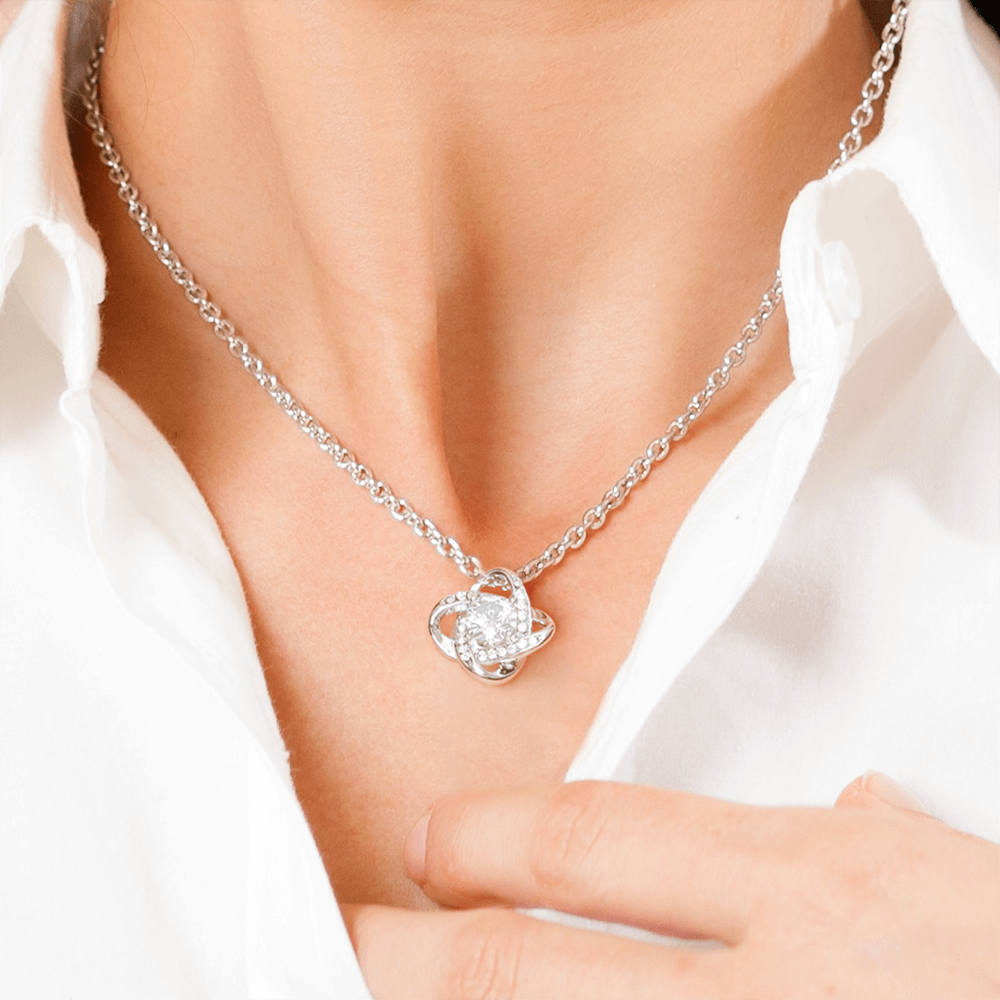 To My Wife Gift | I'm The Lucky One | Love Knot Necklace