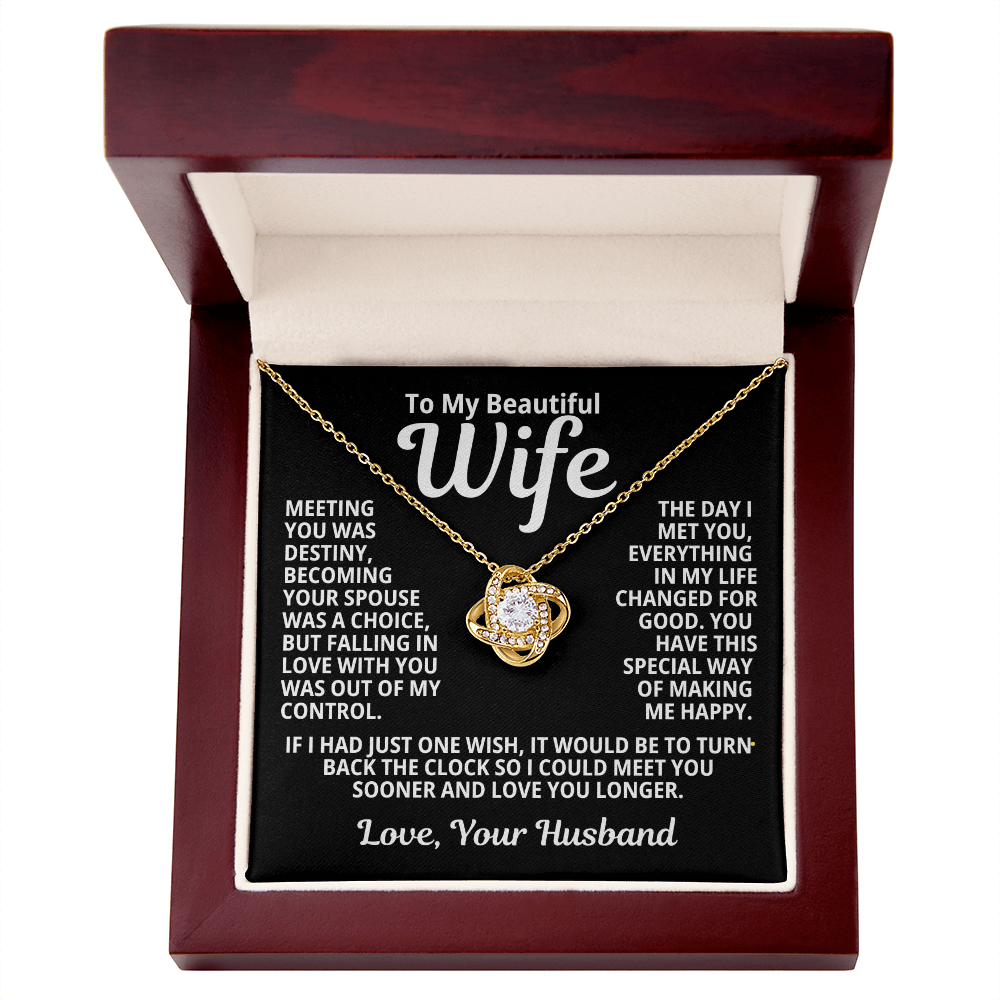 To My Wife Gift | Love You longer | Love Knot Necklace