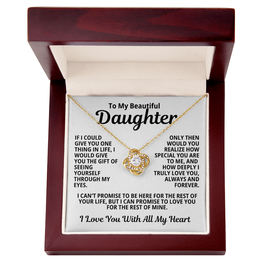 Gift For My Daughter | Always And Forever | Love Knot Necklace