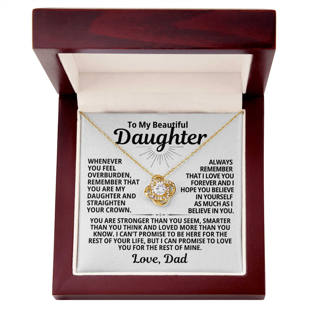 To My Beautiful Daughter | I Love You Forever | Forever Love Necklace