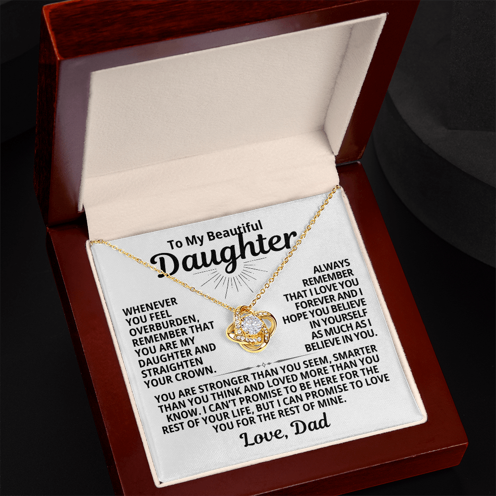 To My Beautiful Daughter | I Love You Forever | Forever Love Necklace