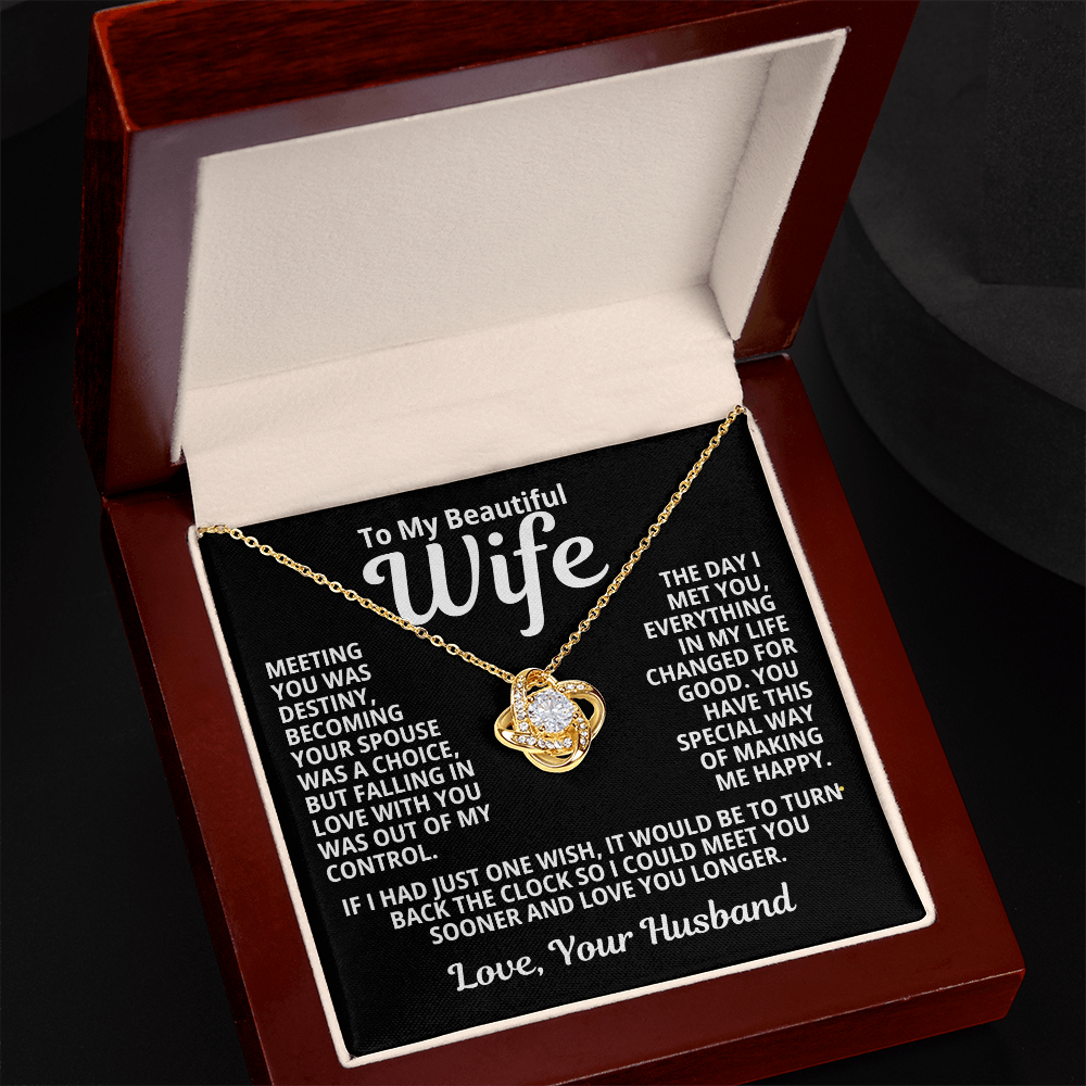 To My Wife Gift | Love You longer | Love Knot Necklace
