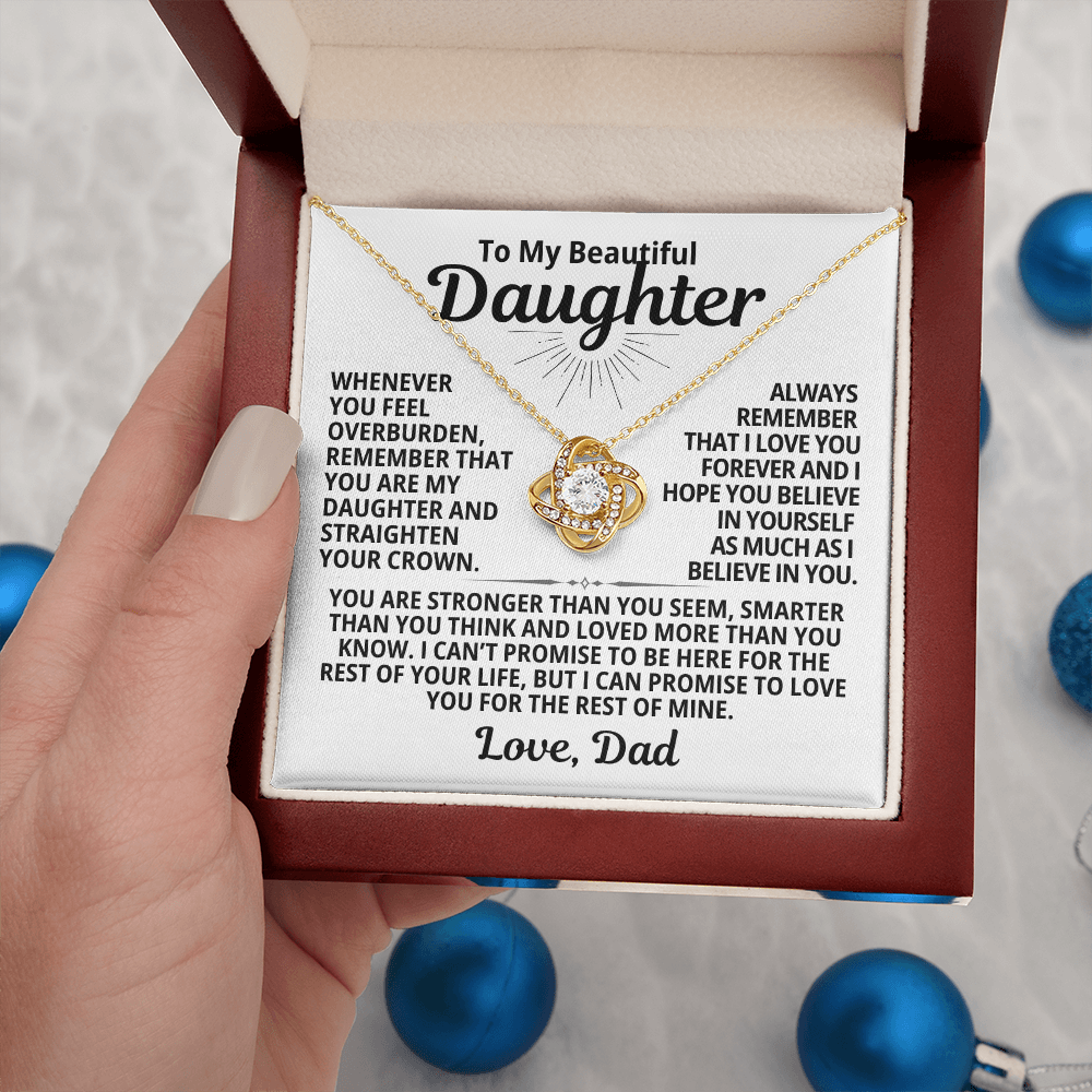 To My Beautiful Daughter | I Love You Forever | Forever Love Necklace
