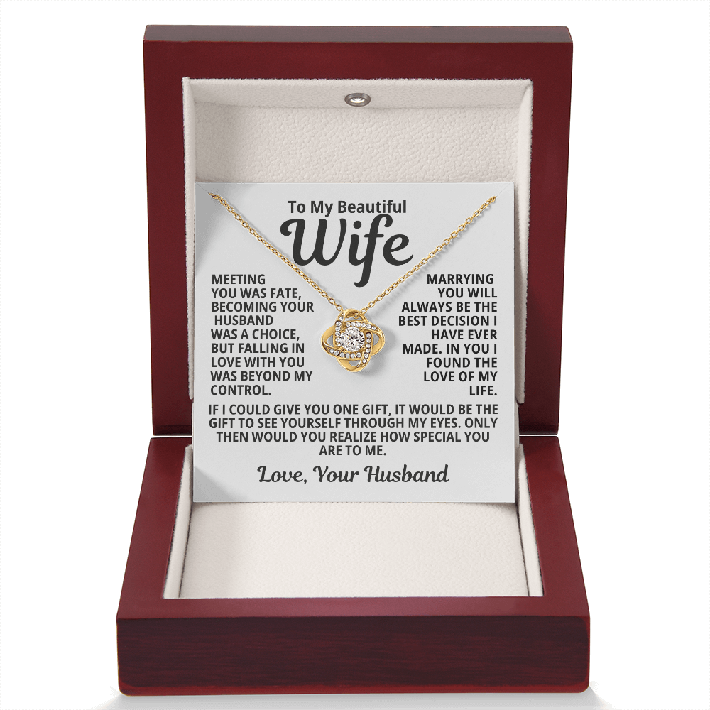 To My Wife Gift | You Are Special To Me | Love Knot Necklace