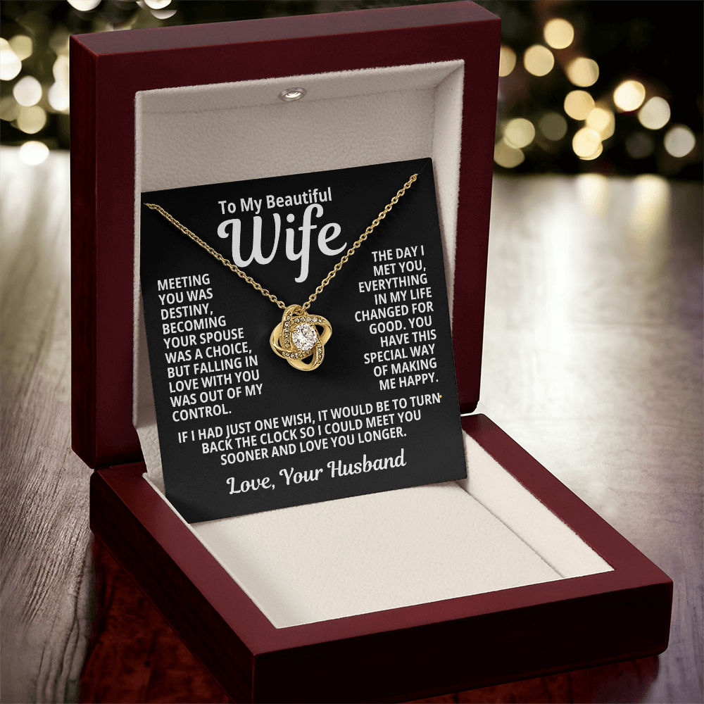 To My Wife Gift | Love You longer | Love Knot Necklace