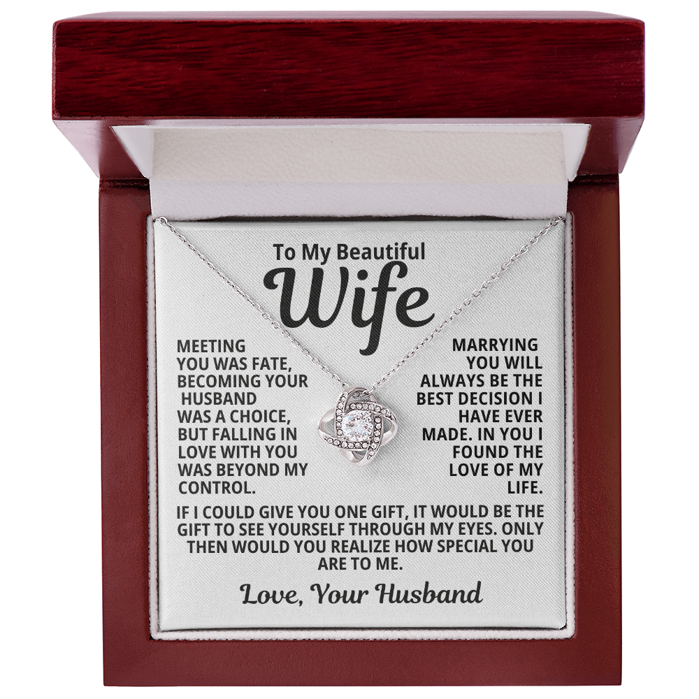 To My Wife Gift | You Are Special To Me | Love Knot Necklace