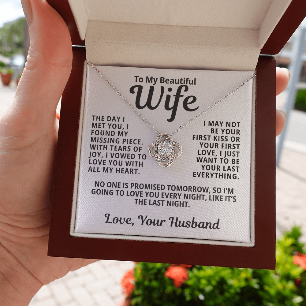 To My Wife Gift | Love You Like It's The Last Night | Love Knot Necklace