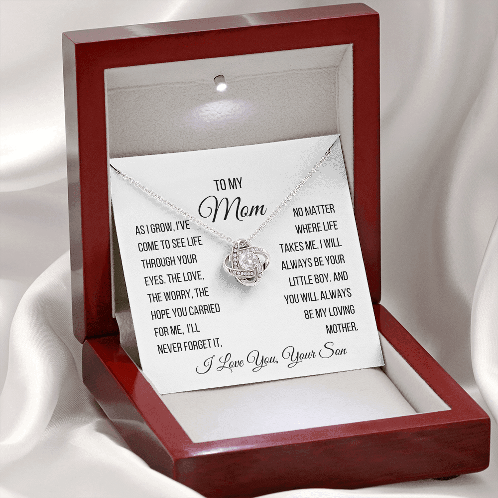 To My Mom Gift | Through Your Eyes | Love Knot Necklace