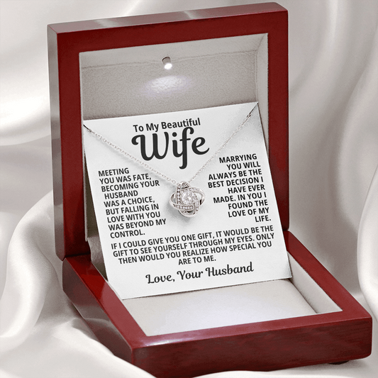 To My Wife Gift | You Are Special To Me | Love Knot Necklace