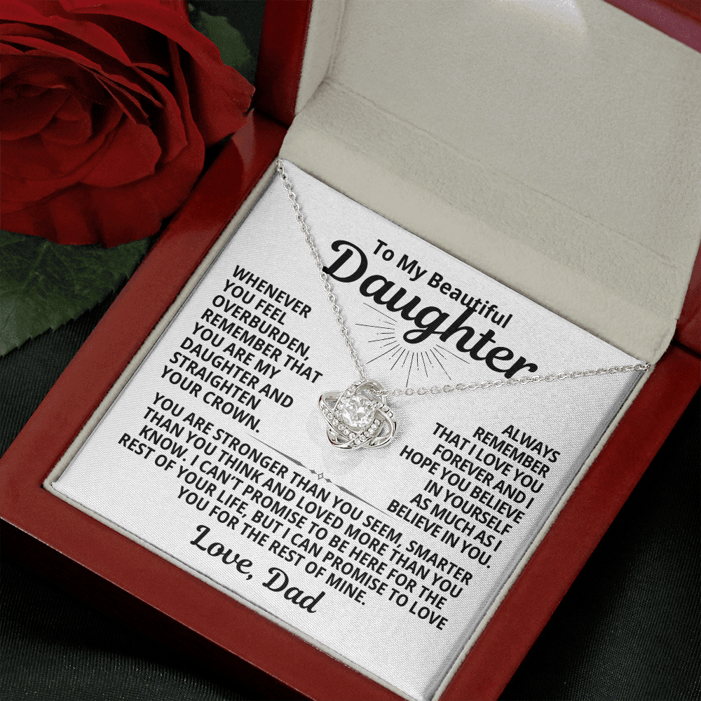 To My Beautiful Daughter | I Love You Forever | Forever Love Necklace